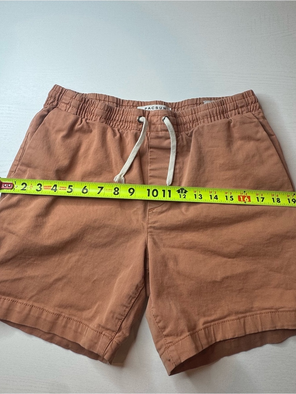 PacSun Men's Rust-Brown Cotton Drawstring Shorts - Picture 7 of 7